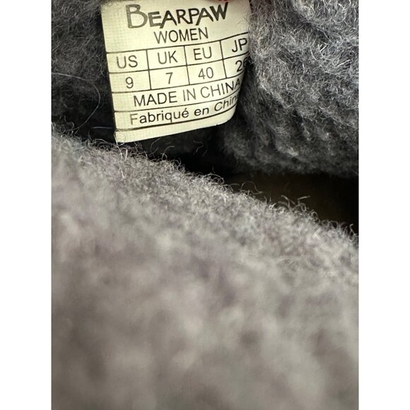 Bearpaw Emma Size 9 Shearling Fur Lined Winter 10" Boots Gray Suede - Picture 5 of 16